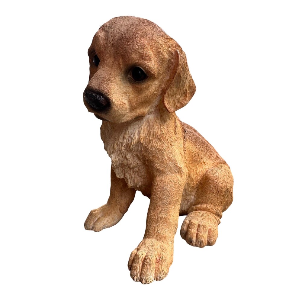 Vintage Puppy Dog Coin Bank Golden Retriever Lab Figurine Piggy Bank